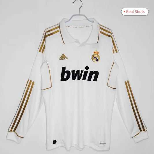 Real Madrid Koszulka retro domowa z długim rękawem 2011/12
