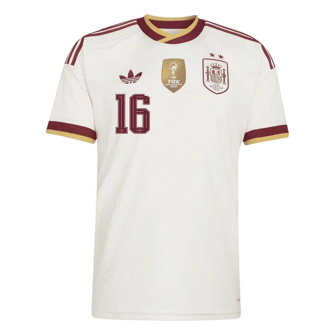 RODRIGO #16 Hiszpania Koszulka Wyjazdowa – Mundial 2026