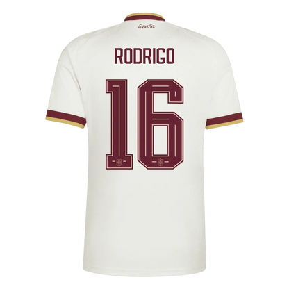 RODRIGO #16 Hiszpania Koszulka Wyjazdowa Wersja zawodnicza – Mundial 2026