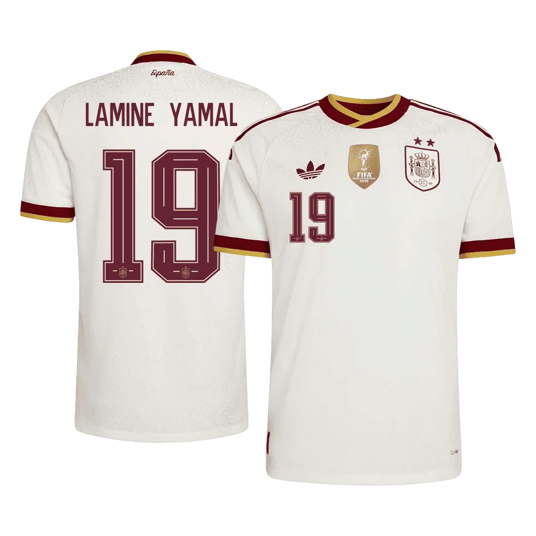 LAMINE YAMAL #19 Hiszpania Koszulka Wyjazdowa Wersja zawodnicza – Mundial 2026