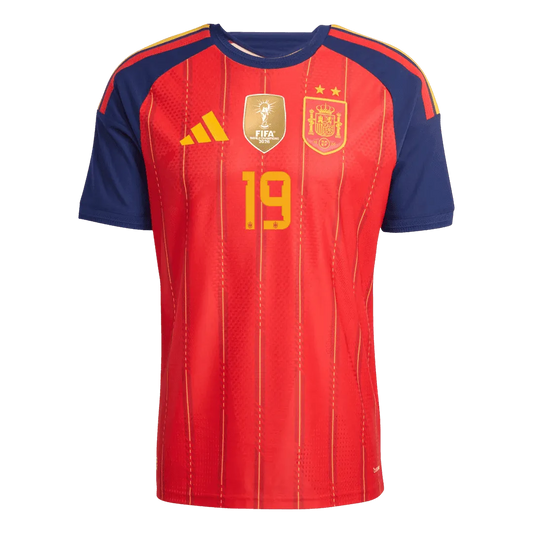 LAMINE YAMAL #19 Hiszpania Koszulka Domowa Wersja zawodnicza – Mundial 2026