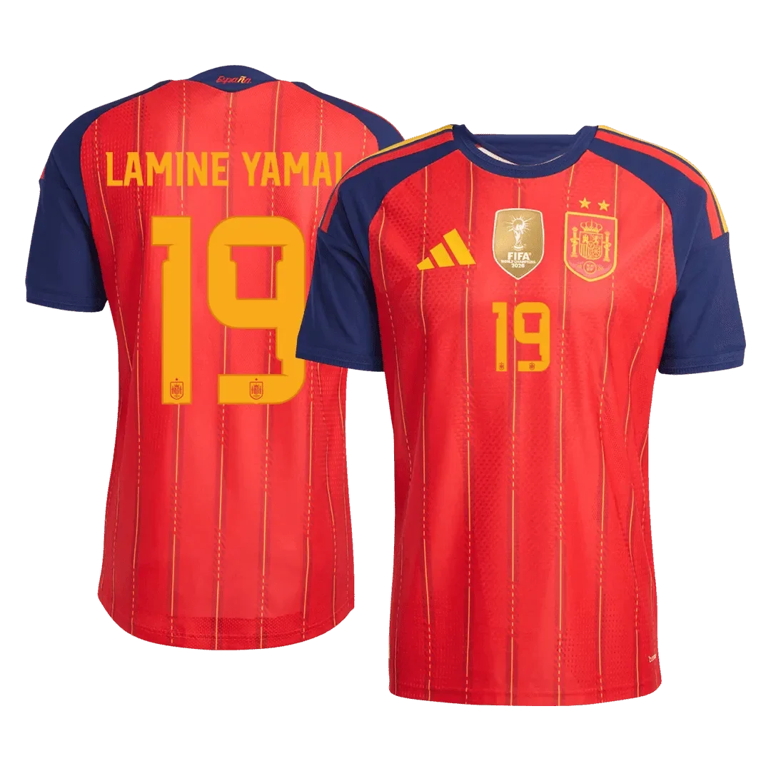 LAMINE YAMAL #19 Hiszpania Koszulka Domowa Wersja zawodnicza – Mundial 2026