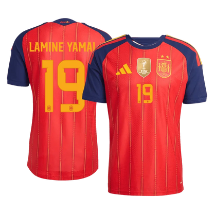 LAMINE YAMAL #19 Hiszpania Koszulka Domowa Wersja zawodnicza – Mundial 2026