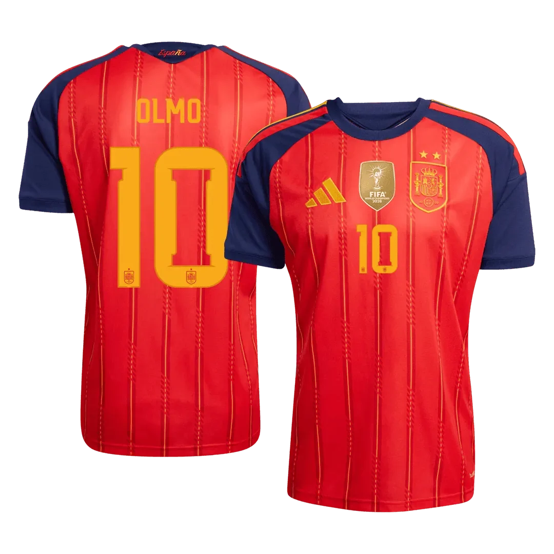 OLMO #10 Hiszpania Koszulka Domowa Wersja zawodnicza – Mundial 2026