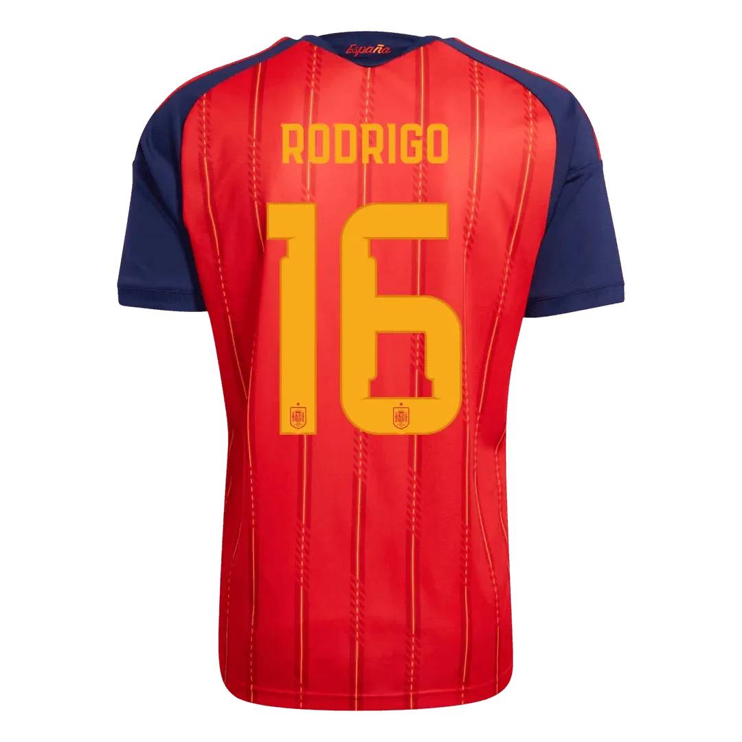 RODRIGO #16 Hiszpania Koszulka Domowa Wersja zawodnicza – Mundial 2026