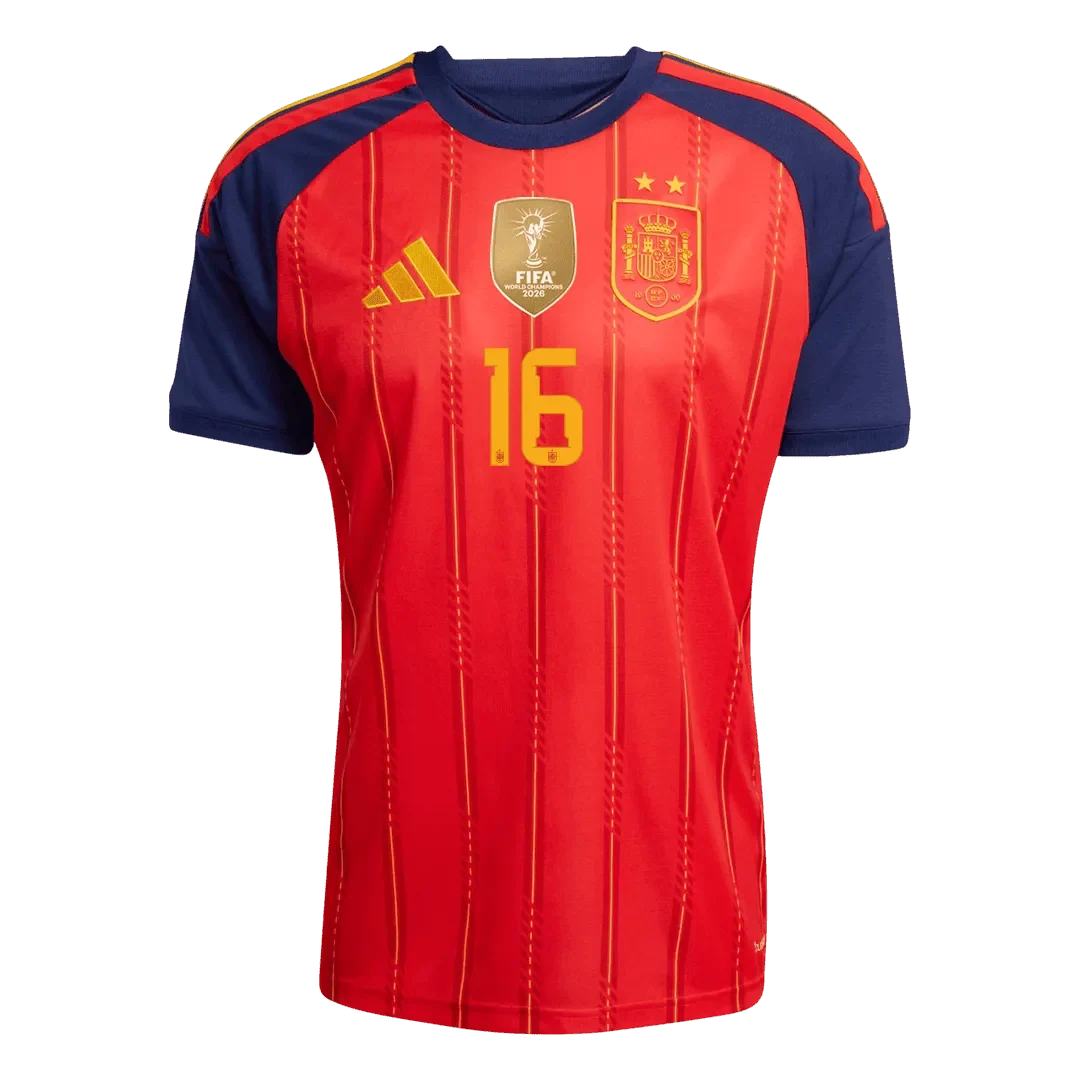 RODRIGO #16 Hiszpania Koszulka Domowa – Mundial 2026