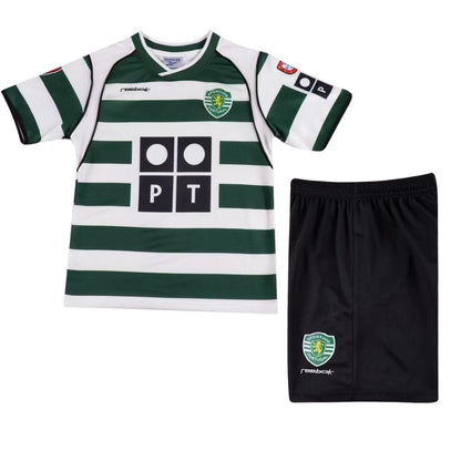 Sporting CP Dziecięcy Komplet domowy – koszulka + spodenki 2001/03